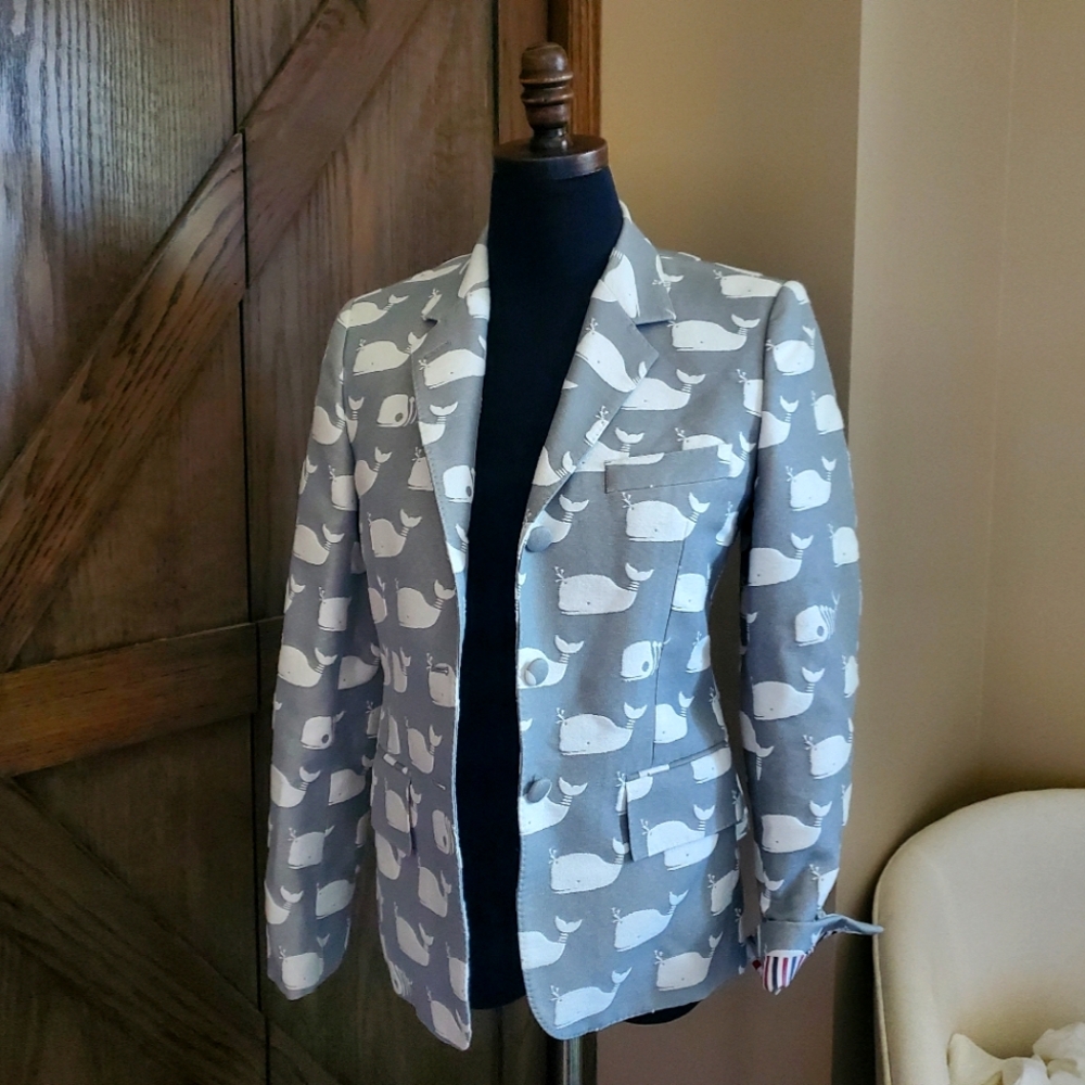 Thom Browne Skeleton Whale Ocean Blazer